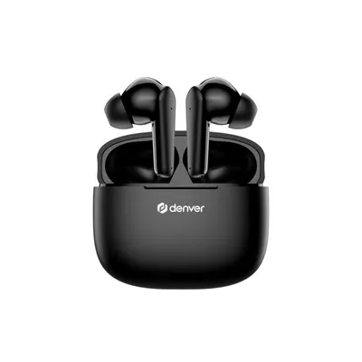 Denver TWE-48B Kabellose Bluetooth-Kopfhörer für Anrufe und Musik, Schwarz