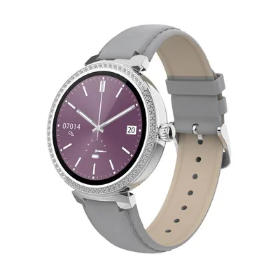 Denver SWC-342GR Bluetooth 1,2" IPS Silber Graues Armband Einheitsgröße IP67 SpO2 Pulsmesser