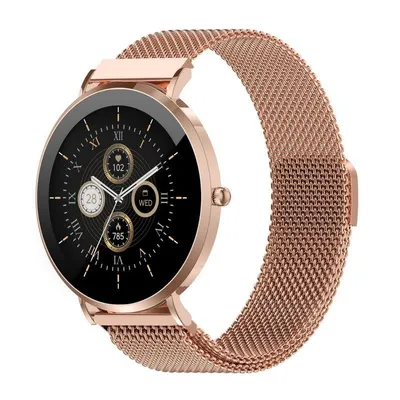 Denver SWC-394RG Bluetooth 43mm AMOLED Roségold IP68 Pulsmesser SpO2 Blutdruckmessung