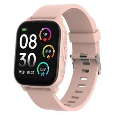 Denver SWC-184B Bluetooth GPS 40mm LCD Display Rosa Wasserdicht IP67 Pulsmesser