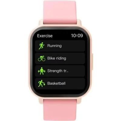 Denver SWC-176RO Bluetooth 1,81" Grau mit Rosa Armband IP65 Pulsmesser