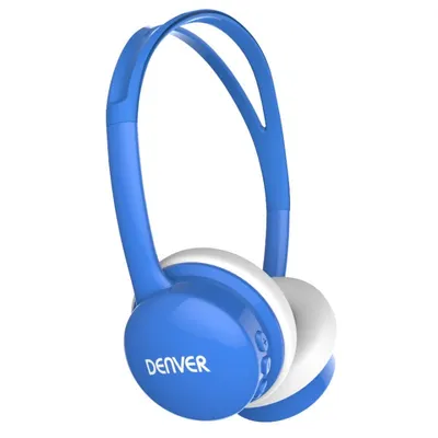 Denver BTH-150BLUE Headset und Helm Kopfhörer Kabellos und kabelgebunden Kopfband Musik Micro USB Bluetooth Blau