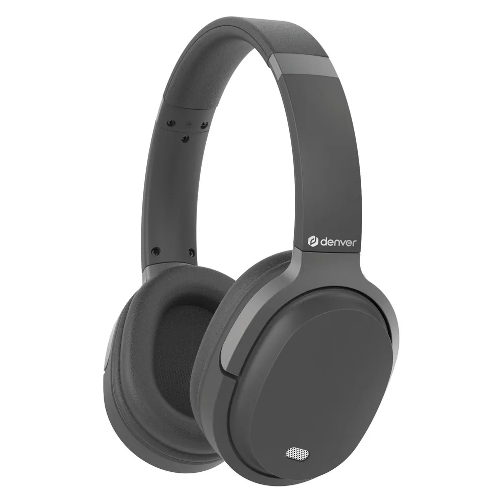 Denver BTN-210B Kabelloser/kabelgebundener Bluetooth-Kopfhörer mit aktivem Mikrofon zur Geräuschunterdrückung