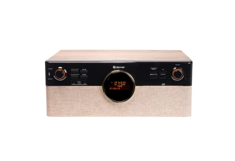 Denver MRD-180 Plattenspieler (Riemenantrieb, mit Stereo Sound und USB-Recording-Funktion)