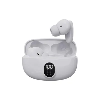 Denver TWE-57W kabellose Bluetooth 5.3 Kopfhörer mit Touch-Steuerung und Mikrofon weiß