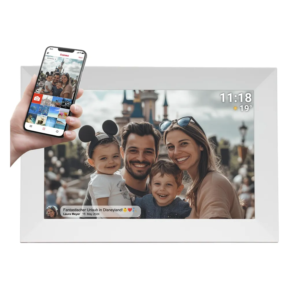 PFF-1024 Frameo weiß Digitaler Bilderrahmen