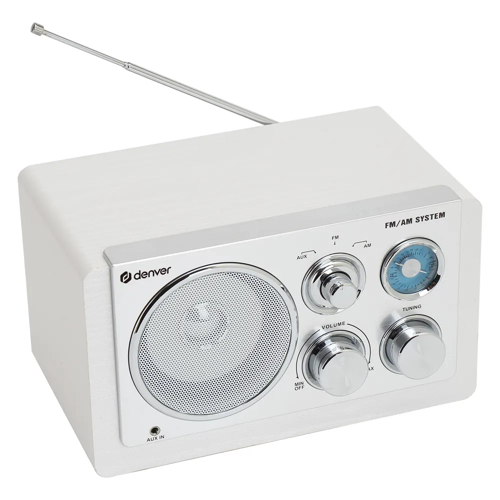 Radio Denver TR-63W Analog AM FM 15 W Weiß