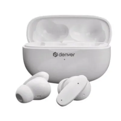 Denver Kabelloser Bluetooth 5.3-Kopfhörer mit Geräuschunterdrückung und 4 Mikrofonen (weiß)