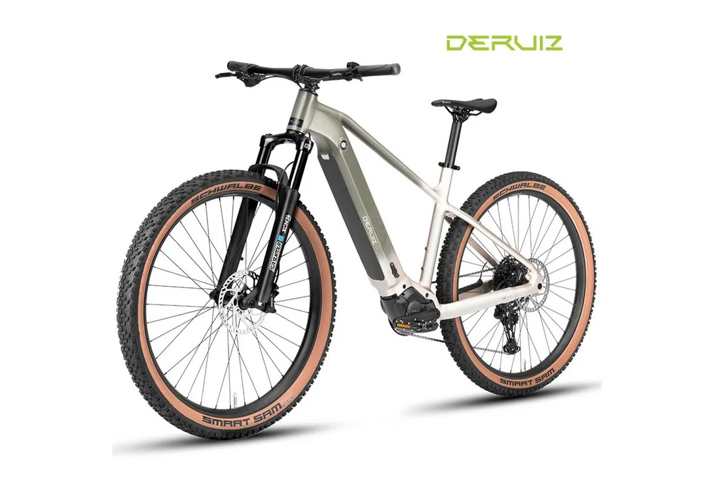 DERUIZ E-Bike Mountainbike 29 Zoll, 180km, 110Nm Mittelmotor, Bluetooth, Lockout-Federgabel, 11 Gang SHIMANO CUES ASLU6000T1R Schaltwerk, Kettenschaltung, Mittelmotor, 720 Wh, (Trittfrequenz- und Drehmomentsensor, 6 Stufen, bis zu 170 kg), mit Anfahrhilfe, Haltefunktion, Elektrofahrrad für Damen und Herren