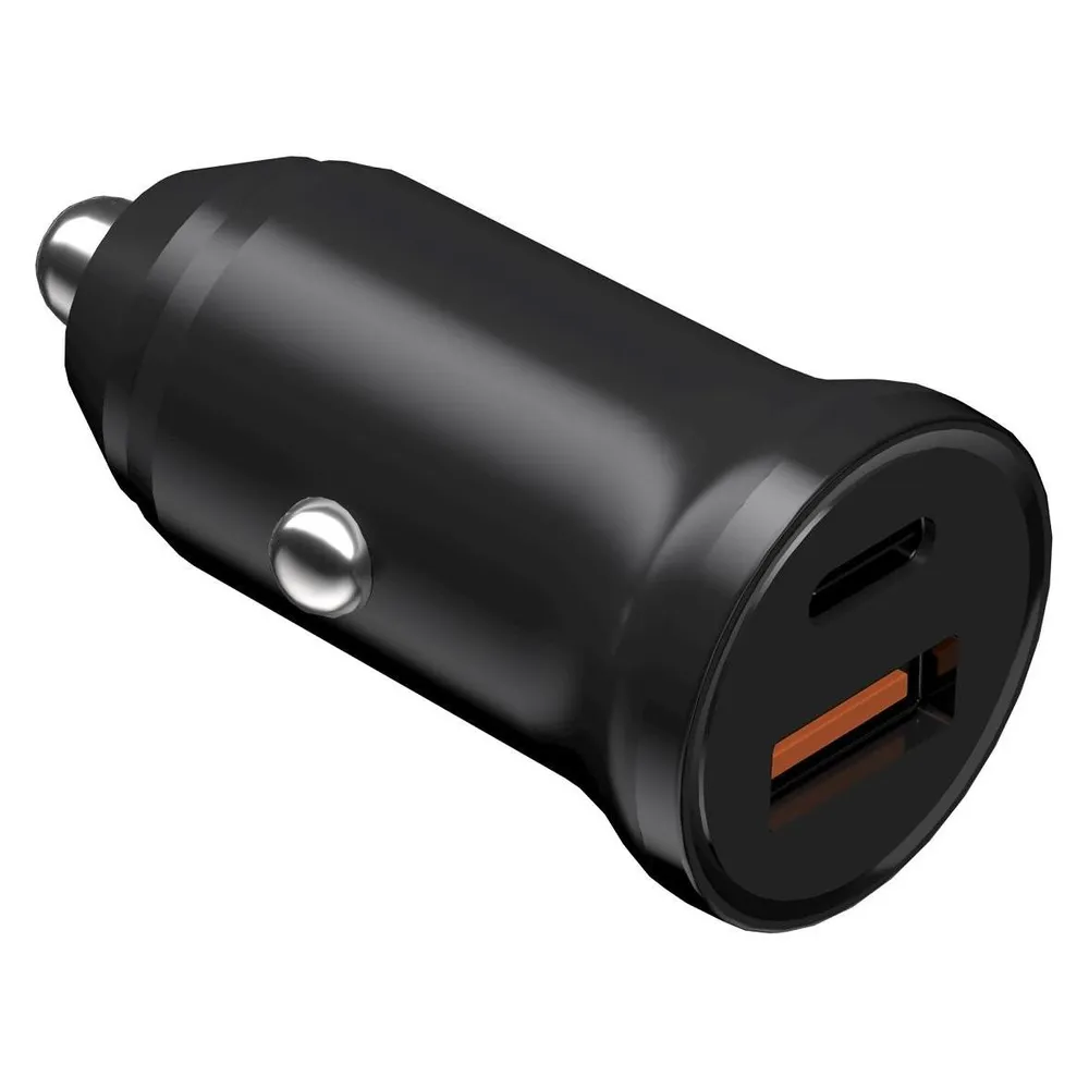 Devia Autoladegerät Smart Mini PD QC 3.0 30W 1x USB-C 1x USB schwarz