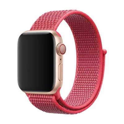 Devia Deluxe Sport Band 3, rotes Nylonarmband für Apple Watch 38/40 mm