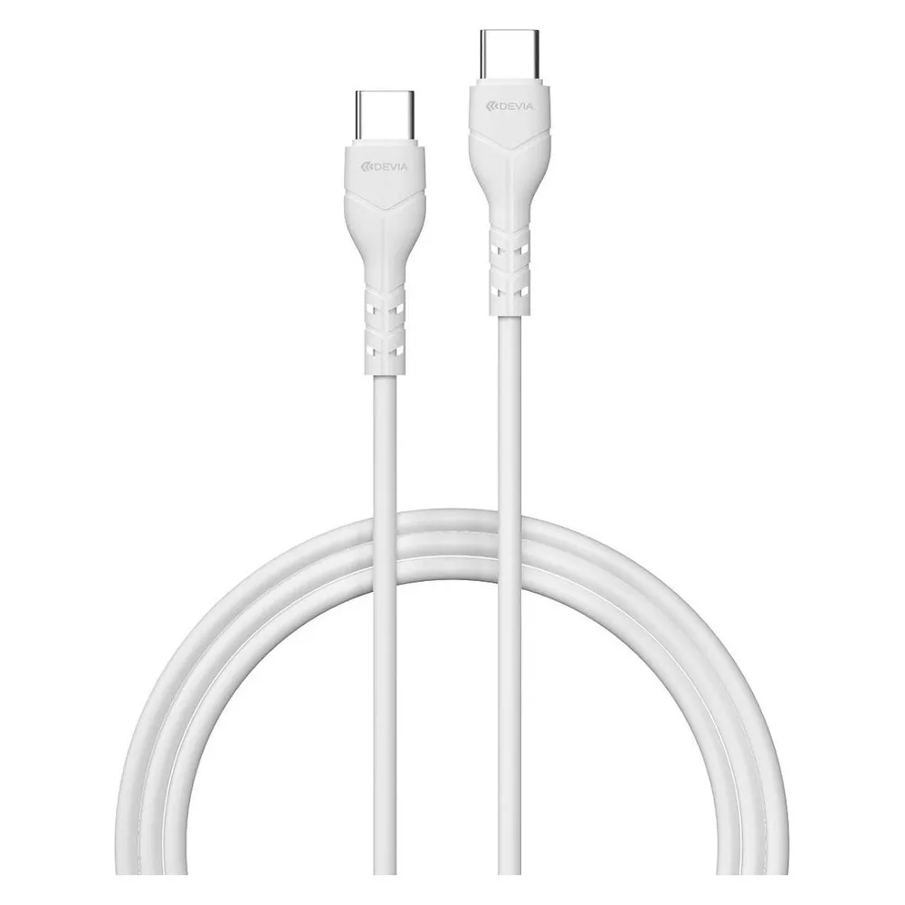 Devia Kabel Kintone USB-C - USB-C 1,0 m 3A weiss