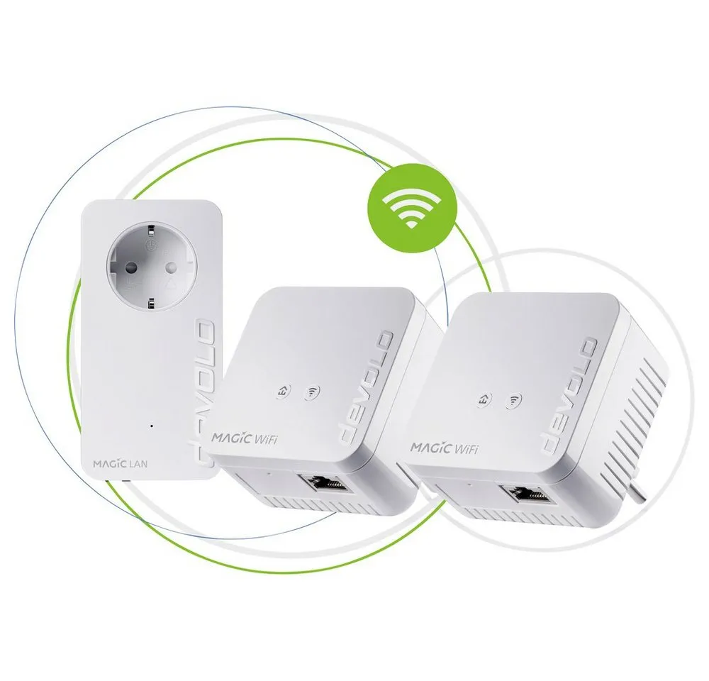 DEVOLO Devolo Magic 1 WiFi mini Multiroom Kit Powerline WLAN Network Kit 8570 Reichweitenverstärker