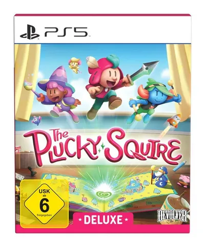 The Plucky Squire - Der kühne Knappe - Devolver Deluxe Edition PlayStation 5, Sammlerbox inkl. 108-seitigen Softcover-Artbook & Soundtrack CD