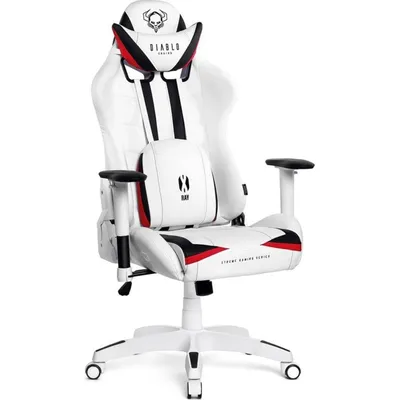 Gaming-Stuhl Diablo Chairs X-RAY King Size XL Weiß Kunleder 180 kg