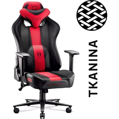 Gaming-Stuhl Diablo Chairs X-Player 2.0 Normale Größe Stoff Rot-Anthrazit
