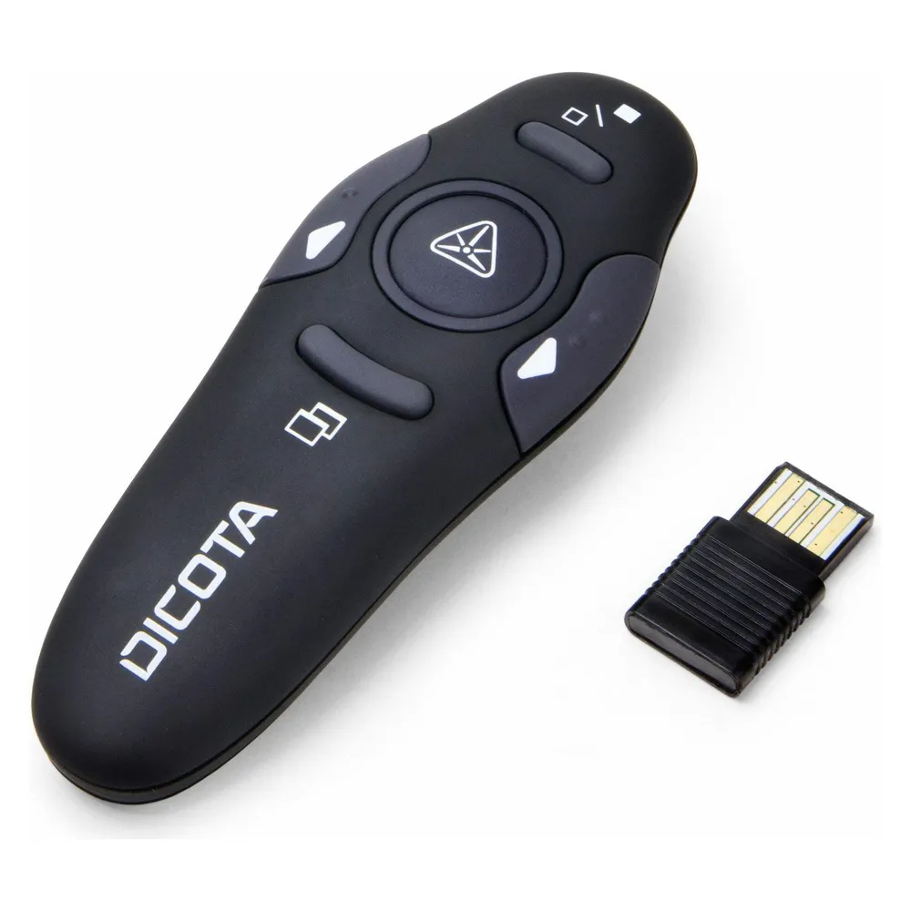 Drahtloser Präsentationspointer DICOTA D30933 RF USB 10 m Schwarz