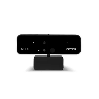 Webcam DICOTA D31892 Full HD 30 fps USB Schwarz mit Clip