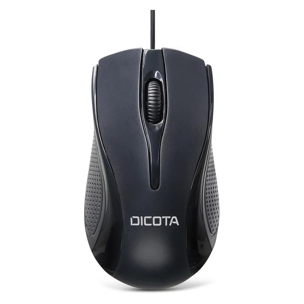 Ratón Dicota D32011 USB Type-A 1200 DPI Ambidextrisch Schwarz Kabel