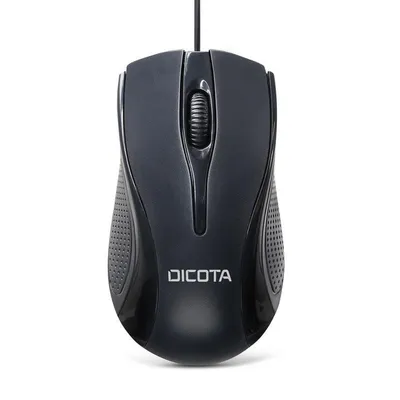 Ratón Dicota D32011 USB Type-A 1200 DPI Ambidextrisch Schwarz Kabel