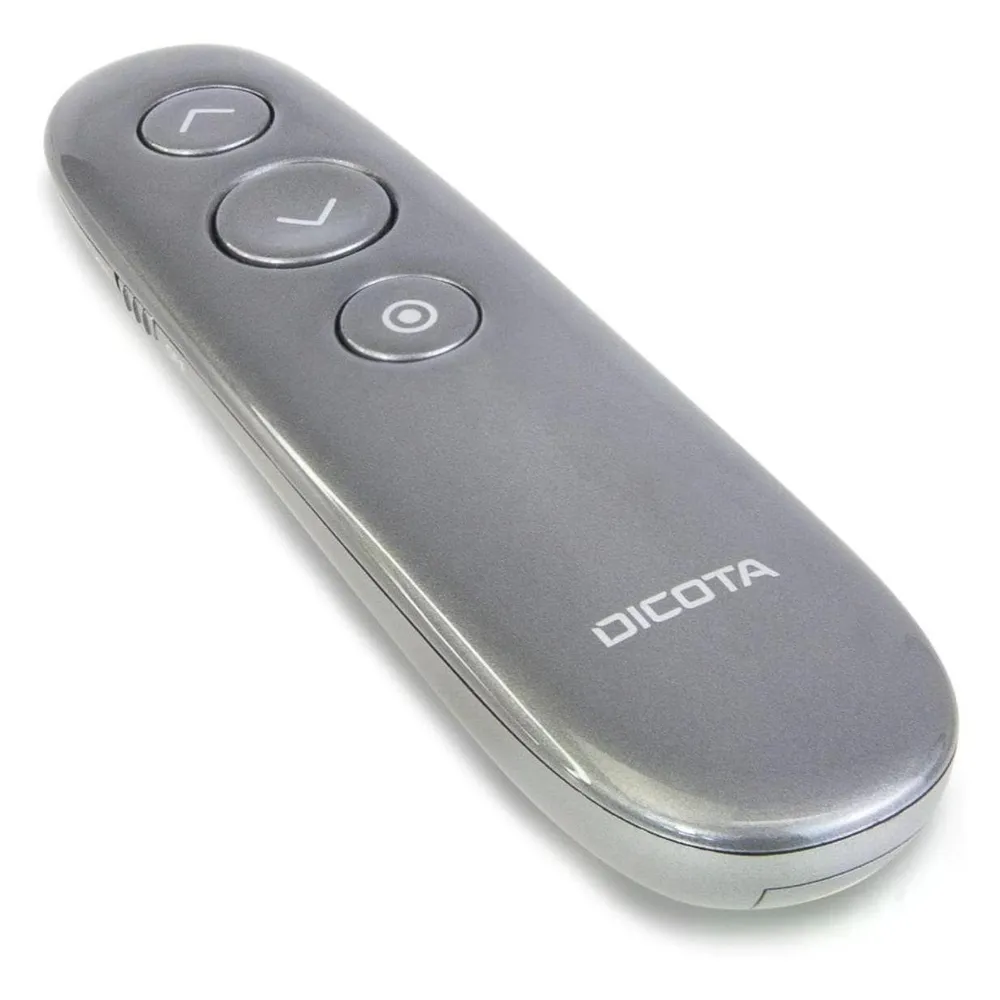 Drahtloser Präsentationspointer DICOTA D32058 RF USB Grau mit Laserpointer und Fernbedienung