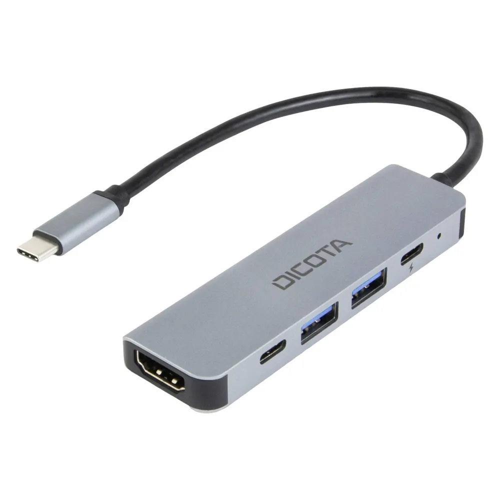 Hub Dicota 5 Ports USB 30 Hz D32060 4K UHD 100 W Silber
