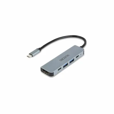 Hub Dicota 5 Ports USB 30 Hz D32060 4K UHD 100 W Silber