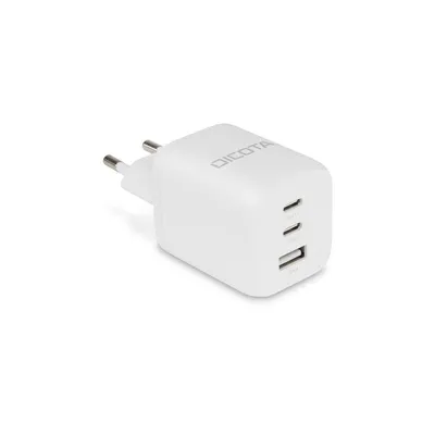 USB-C GaN-Ladegerät 65W 3 Ports DICOTA D32054 Power Delivery 3.0 Weiß