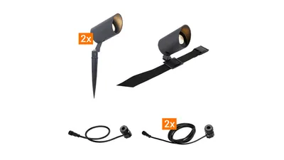 Die Bold Erweiterungsset 24V-Garten Spot-Lights, 3 Spots