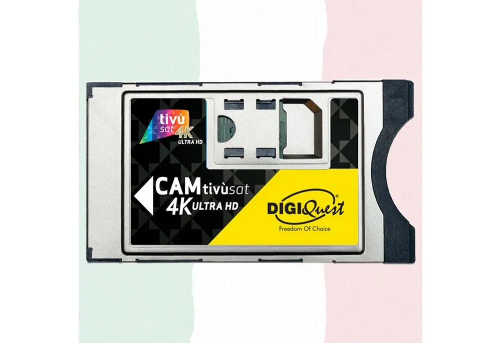 DIGIQuest 4K UHD Black TivuSat Card & 4K Ultra HD SmartCam (nicht aktiviert) SAT-Receiver