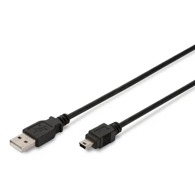 Digitus AK-300108-018-S USB Kabel 1,8 m USB A Mini-USB B Schwarz