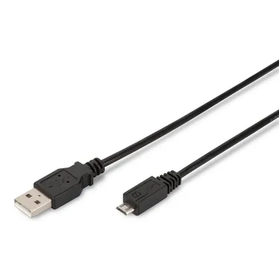 Digitus AK-300110-010-S USB Kabel 1 m USB A Micro-USB B Schwarz