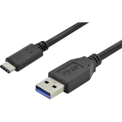 Digitus AK-300136-010-S USB Kabel USB 3.2 Gen 1 (3.1 Gen 1) 1 m USB C USB A Schwarz
