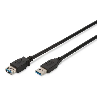 Digitus AK-300203-018-S USB Kabel USB 3.2 Gen 1 (3.1 Gen 1) 1,8 m USB A Schwarz