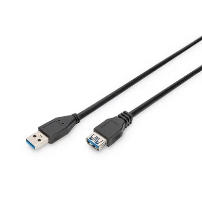 USB-Kabel Digitus USB-A 3 m USB 3.2 Gen 1 Schwarz