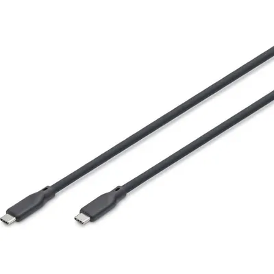 Kabel USB-C Digitus 1 m USB 4.0 80 Gbps 240 W PD 3.1 Silikon Schwarz