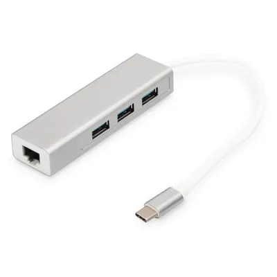 Digitus DA-70255 laptop-dockingstation & portreplikator USB 3.2 Gen 1 (3.1 Gen 1) Type-C Grau, Weiß