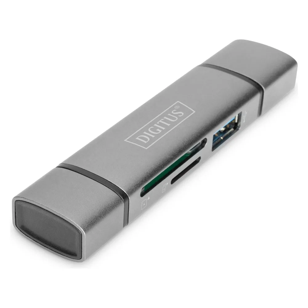 Digitus DA-70886 Kartenleser USB 3.2 Gen 1 (3.1 Gen 1) Type-A/Type-C Aluminium