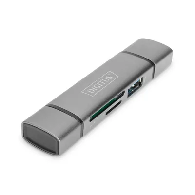 Digitus DA-70886 Kartenleser USB 3.2 Gen 1 (3.1 Gen 1) Type-A/Type-C Aluminium