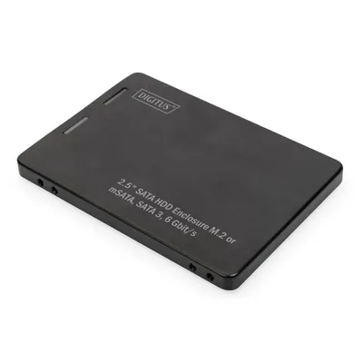 PC-Gehäuse Digitus SSD-Adapter M.2 mSATA 2,5" Aluminium Schwarz Kompakt