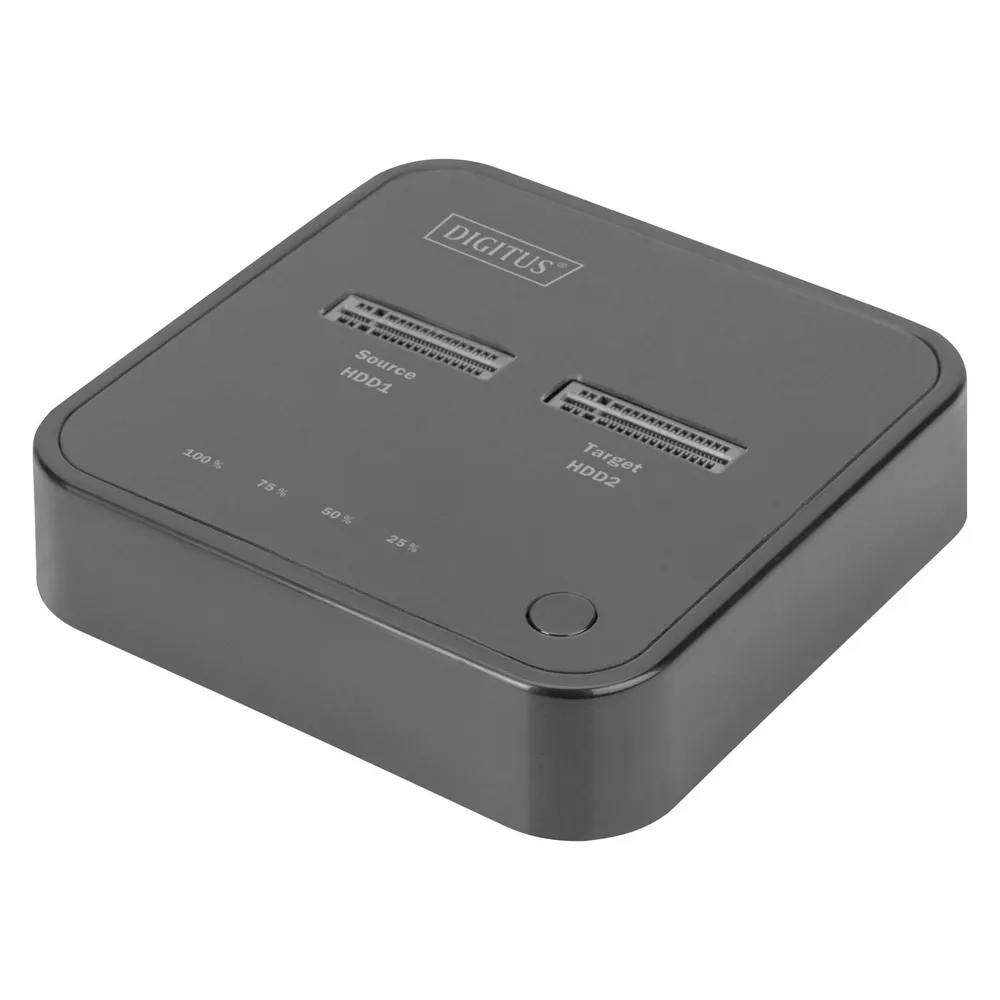 Dockingstation SSD M.2 NVMe Digitus DS-2SSD Cloning USB-C 2x 4TB SD Schwarz