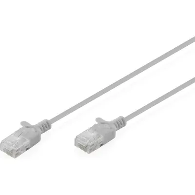 Digitus CAT6 U/UTP Slim Patch Netzwerkkabel 0.3m Grau