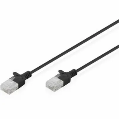 Digitus CAT6 U/UTP Slim Patch Netzwerkkabel 1 m Schwarz LSZH