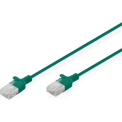 Netzwerkkabel Digitus CAT6 U/UTP Slim Patch 15m Grün