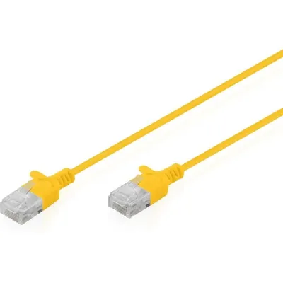 Netzwerkkabel Digitus CAT6 U/UTP Slim 3m Gelb