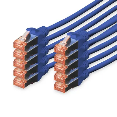 Digitus DK-1644-0025-B-10 Netzwerkkabel Blau 0,25 m Cat6 S/FTP (S-STP)