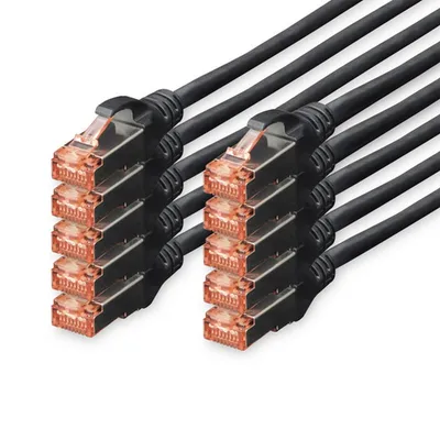 Digitus DK-1644-0025-BL-10 Netzwerkkabel Schwarz 0,25 m Cat6 S/FTP (S-STP)