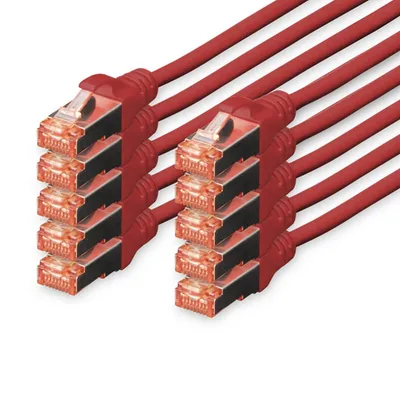 Digitus DK-1644-0025-R-10 Netzwerkkabel Rot 0,25 m Cat6 S/FTP (S-STP)