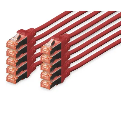 Digitus DK-1644-005-R-10 Netzwerkkabel Rot 0,5 m Cat6 S/FTP (S-STP)