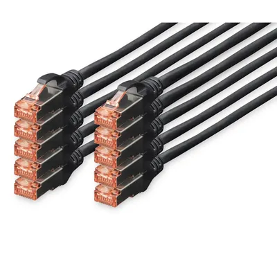 Digitus DK-1644-020-BL-10 Netzwerkkabel Schwarz 2 m Cat6 S/FTP (S-STP)
